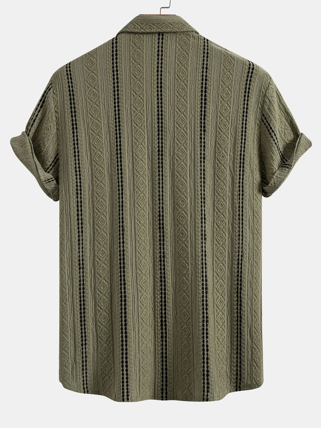 Geometrisen jacquard-nappipaidan ja kreppipintaisten shortsien täydentävä tuotekuva 2