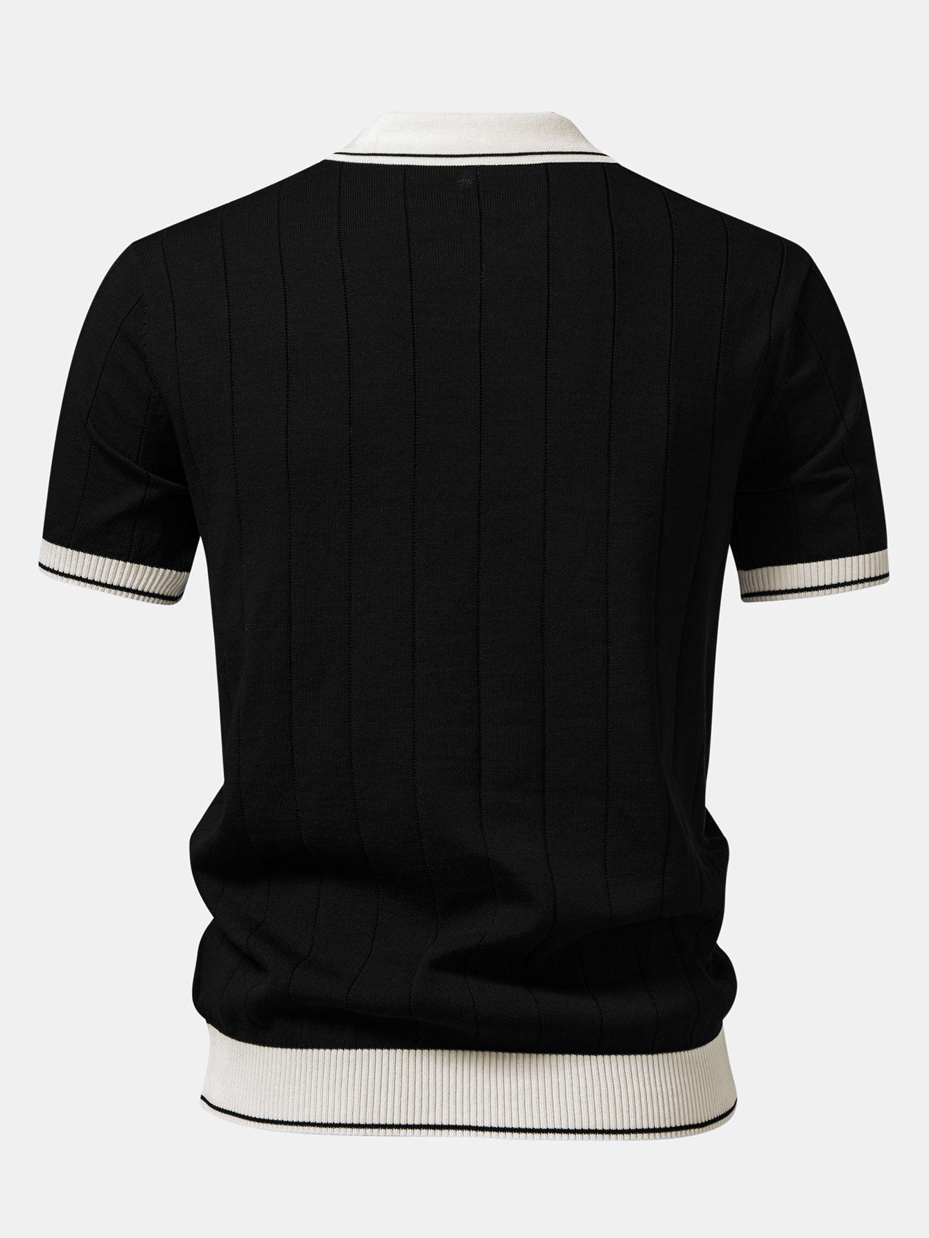 Ribbikauluksisen pikeepaidan ja kapenevien slim fit -housujen täydentävä tuotekuva 8