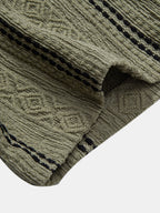 Geometrisen jacquard-nappipaidan ja kreppipintaisten shortsien täydentävä tuotekuva 12