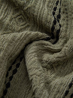 Geometrisen jacquard-nappipaidan ja kreppipintaisten shortsien täydentävä tuotekuva 13