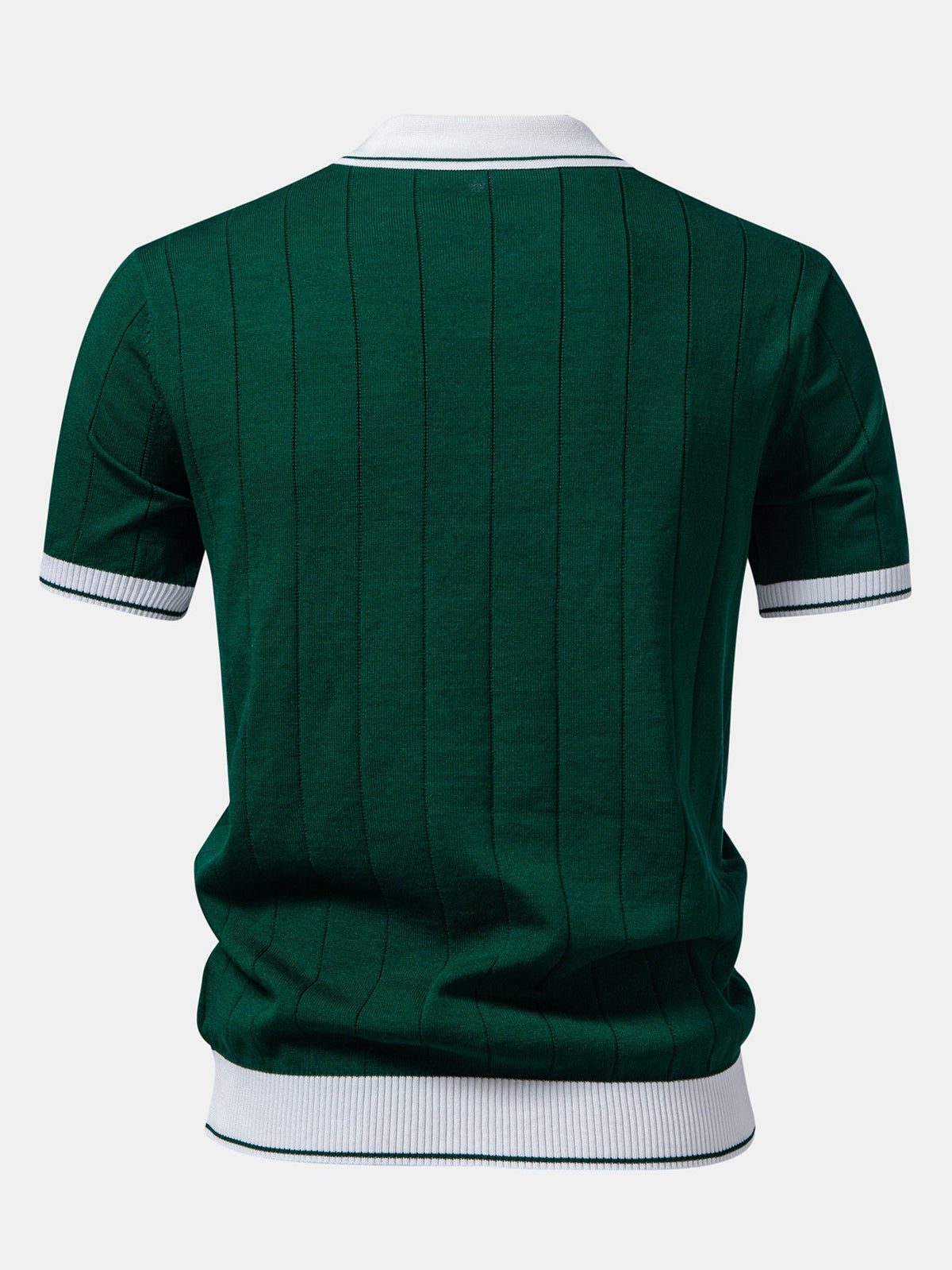 Ribbikauluksisen pikeepaidan ja kapenevien slim fit -housujen täydentävä tuotekuva 6