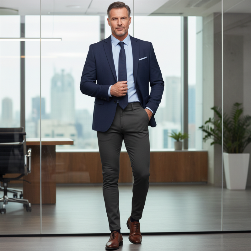 Rennot, joustavat miesten slim fit -housut